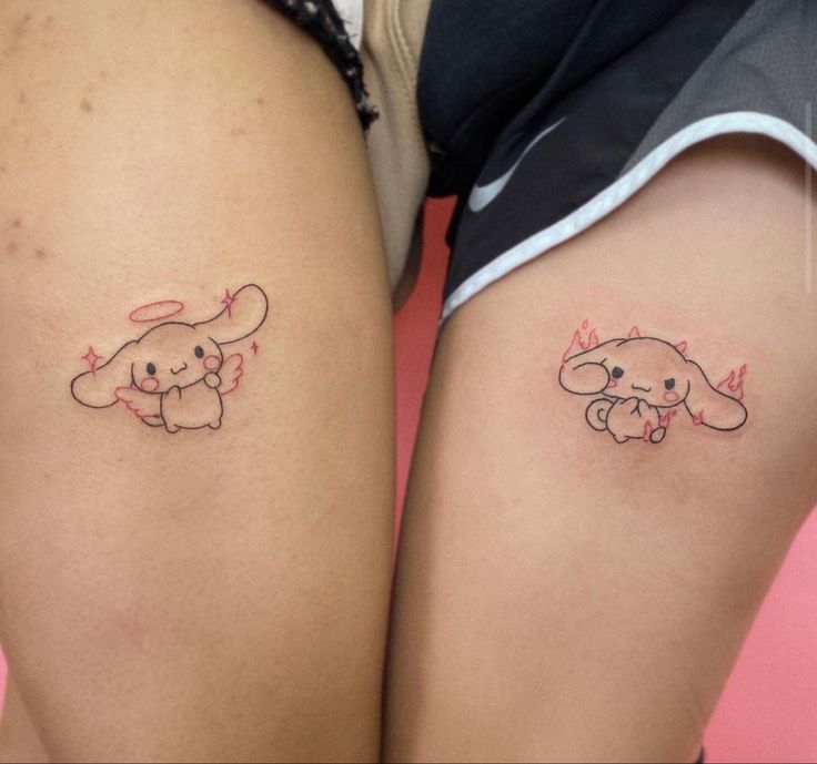 Tattoos Colorful, Dr Tattoo, Soft Tattoo, Cute Matching Tattoos, Hello Kitty Tattoos, Kawaii Tattoo, Cute Little Tattoos, Cute Tiny Tattoos, Weird Tattoos