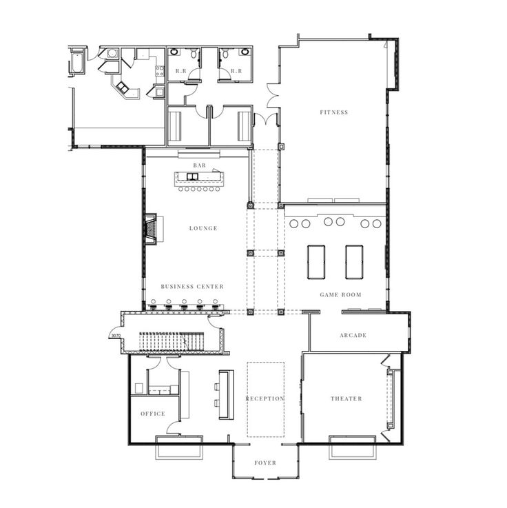 the floor plan for a two bedroom apartment with an attached kitchen and living room area