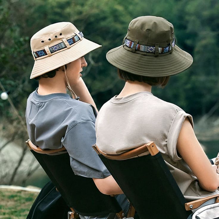 Stay Cool and Stylish Under the Sun Introducing the Vibrant Summer Bucket Hat, your new go-to accessory for all outdoor adventures. Whether you're hiking, fishing, or just enjoying a sunny day out, this hat combines functionality with a splash of style. Crafted from breathable, quick-drying polyester, it is designed to keep you cool and comfortable while providing essential sun protection. Key Features High-Quality Polyester Material: Lightweight and durable, perfect for the warm seasons with a quick-drying feature that keeps you dry and comfortable. Adjustable Fit: Fits a range of 55-60cm head circumferences, ensuring a snug and comfortable fit for all. Bright Ethnic Belt Design: Adds a touch of unique style to your outdoor wear, making it not just functional but also fashionable. Benefit Khaki Wide Brim Bucket Hat For Hiking, Adjustable Wide Brim Bucket Hat For Outdoor Activities, Khaki Brimmed Hat For Hiking, Casual Wide Brim Sun Hat For Outdoor Activities, Khaki Bucket Hat For Outdoor Activities, Casual Outdoor Hat With Upf 50+, Casual Wide Brim Sun Hat For Outdoor, Adjustable Khaki Bucket Hat For Travel, Khaki Bucket Hat With Upf 50+ For Outdoor