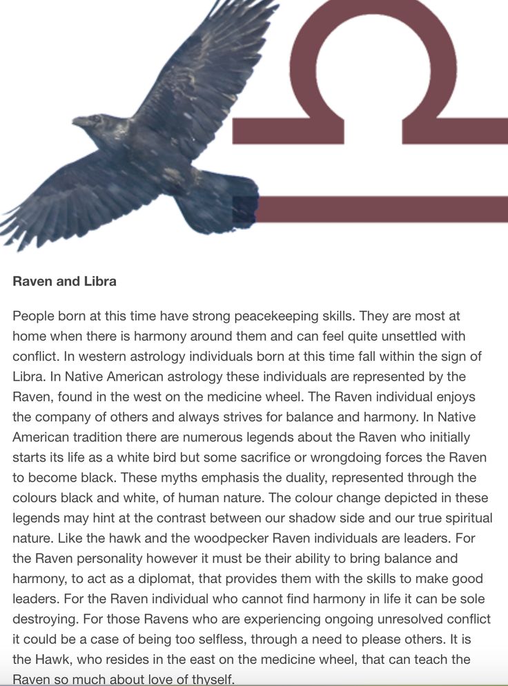 an article about raven and libra