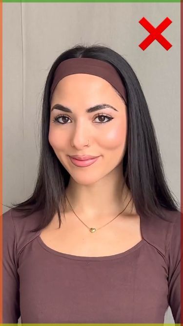 Headbands Hairstyles For Long Hair, Easy Hairstyles With Headband, Cute Hairstyles For Headbands, How To Put A Headband On Hairstyles, Headband Tutorial Hairstyle, Hairstyles To Do With Headband, Hairstyles With Thick Headbands, Simple Hairstyles With Headband, Hairstyle Ideas With Headbands