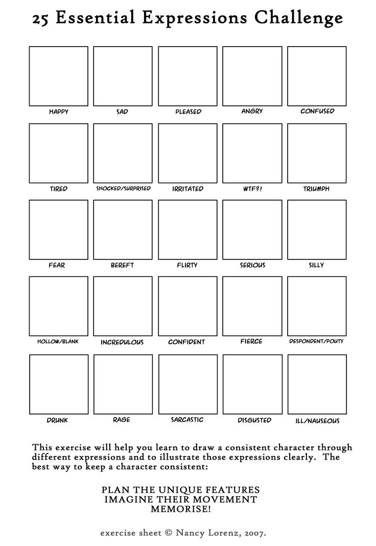 the 25 essential expressions challenge is shown in black and white, with text on it