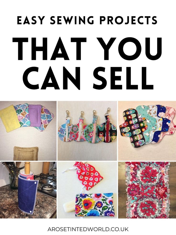 the cover of an easy sewing project that you can sell