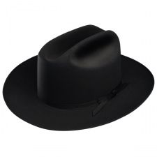 Stetson Open Road Fur Felt Hat Classic Flat Bill Hats For Country Events, Classic Flat Bill Top Hat For Western-themed Events, Classic Top Hat With Flat Bill For Rodeo, Western Style Fitted Hat With Flat Bill, Classic Fitted Hat With Flat Bill, Classic Flat Bill Hats For Kentucky Derby, Classic Brimmed Rodeo Hat, Classic Brimmed Hat For Rodeo, Classic Hats For Rodeo And Kentucky Derby