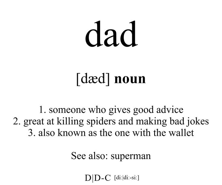 a poem written in black and white with an image of the words dad on it