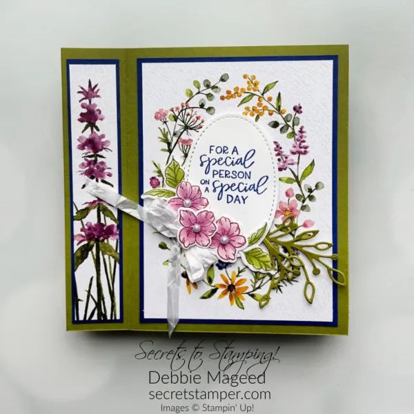 a handmade card with flowers on it and the words for a special occasion is displayed