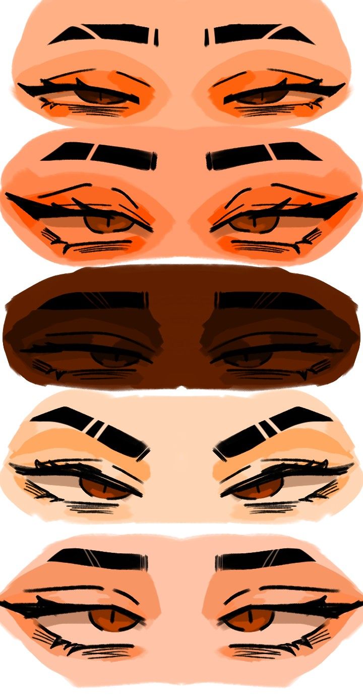 different types of eyes and eyebrows