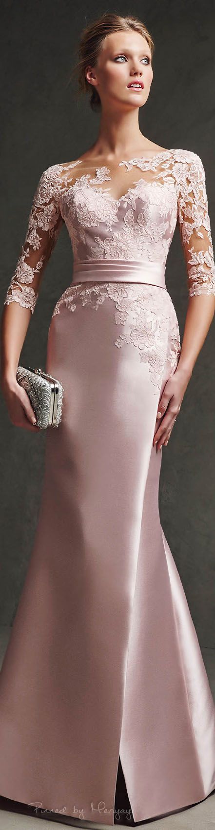 Rose Colored Dress, Spanish Dress, Evening Gowns With Sleeves, Chique Outfits, Evening Dresses With Sleeves, فستان سهرة, Mothers Dresses, Groom Dress, Gorgeous Gowns