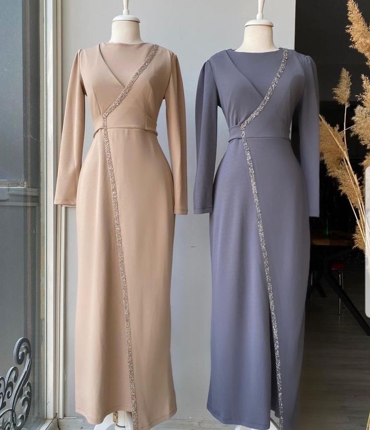 Eid Outfit Ideas, Dress Muslim Modern, Gaun Dress, Batik Dress Modern, Simple Long Dress, Hijab Dress Party, Muslim Evening Dresses, Bridesmaid Attire, Frock For Women