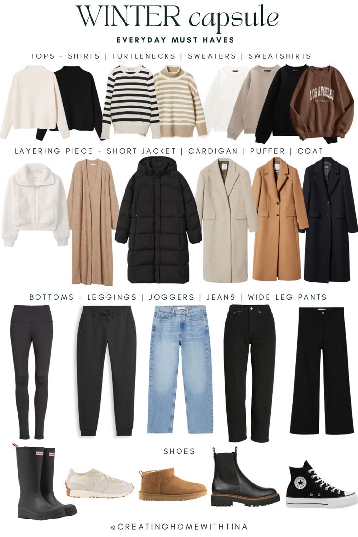 Winter Capsule Wardrobe 2022, Capsule Wardrobe 2022, Vinter Mode Outfits, Chic Capsule Wardrobe, Minimalist Wardrobe Capsule, Capsule Wardrobe Casual, Capsule Wardrobe Women, Classic Capsule Wardrobe, Capsule Wardrobe Outfits