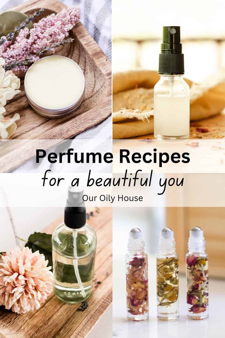 Craft your own luxurious perfumes and signature scents with this collection of DIY perfume recipes. With only natural ingredients and essential oils for fragrance, you can feel great using homemade perfume on your skin. How To Make Your Own Perfume Oil, Vanilla Hair Perfume Diy, Essential Oil Recipes For Perfume, Organic Perfume Diy, Herbal Perfume Recipes, Homemade Rose Perfume, Home Made Perfume Recipes, Alcohol Free Perfume Diy, Homemade Essential Oil Gifts