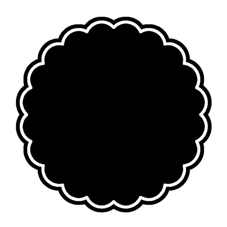 a black and white silhouette of a circle with an empty space in the center for text