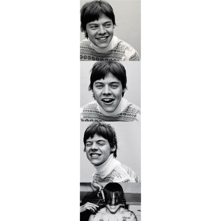 three pictures of the same person with different facial expressions on their faces, one smiling and one laughing