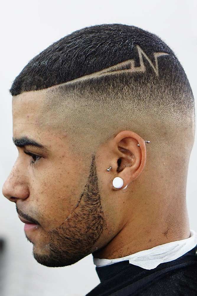 Types Of Bald Fade To Experiment With | LoveHairStyles.com Hair Tattoo Men, Hair Tattoo Designs, Hairline Tattoos, Haircut Designs For Men, Fade Haircut Designs, Man Cut, Hair Designs For Men, Trendy Mens Haircuts, Hair Tattoo