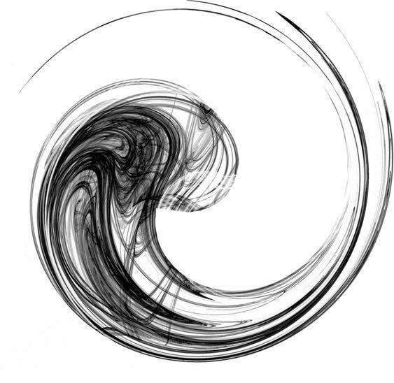 an abstract black and white photo with swirls in the shape of a letter c