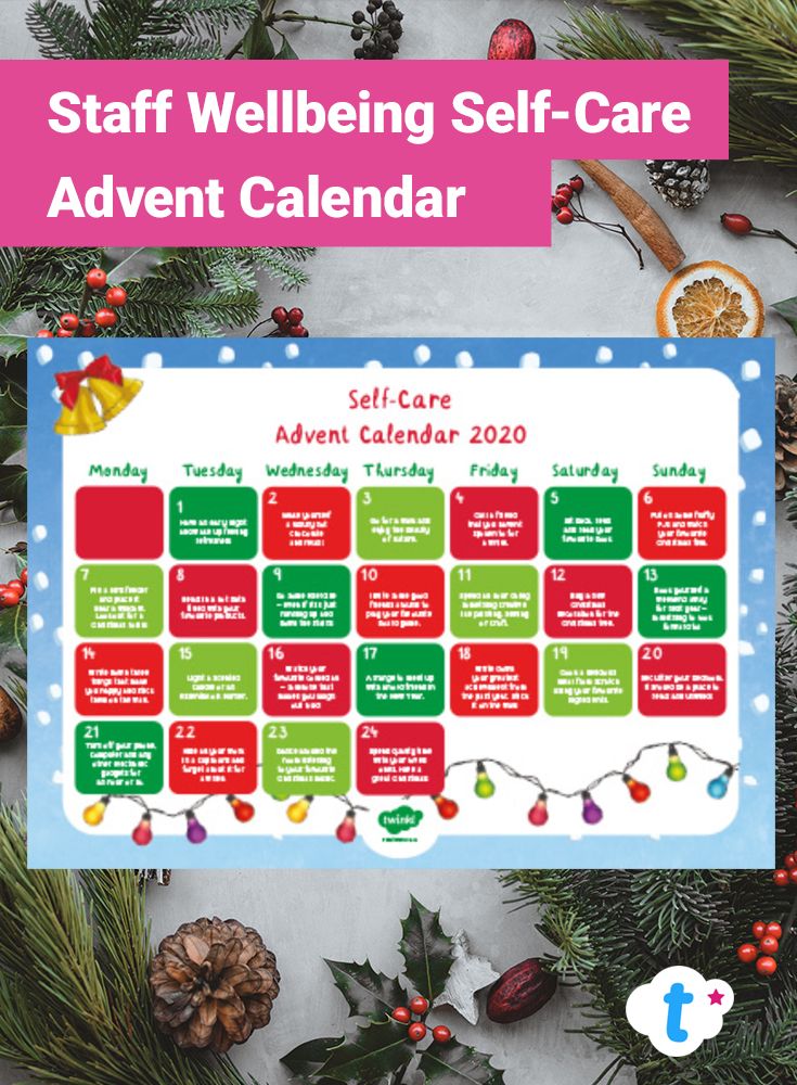 Mindfuless Advent Calendar Activity for Teachers Wellness Advent Calendar, Christmas Mindfulness Activities, Christmas Mindfulness, Self Care Advent Calendar, Mindfulness For Teachers, Advent Calendar Activity, Teacher Wellbeing, Staff Wellbeing, School Wellness