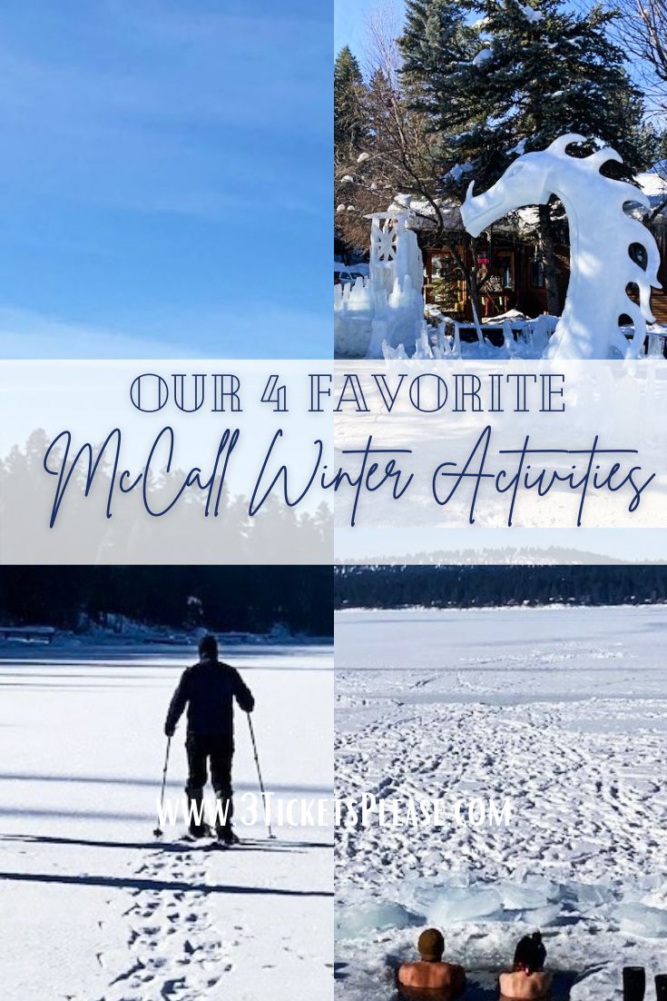 four different pictures with the words our 4 favorite mcal winter activities