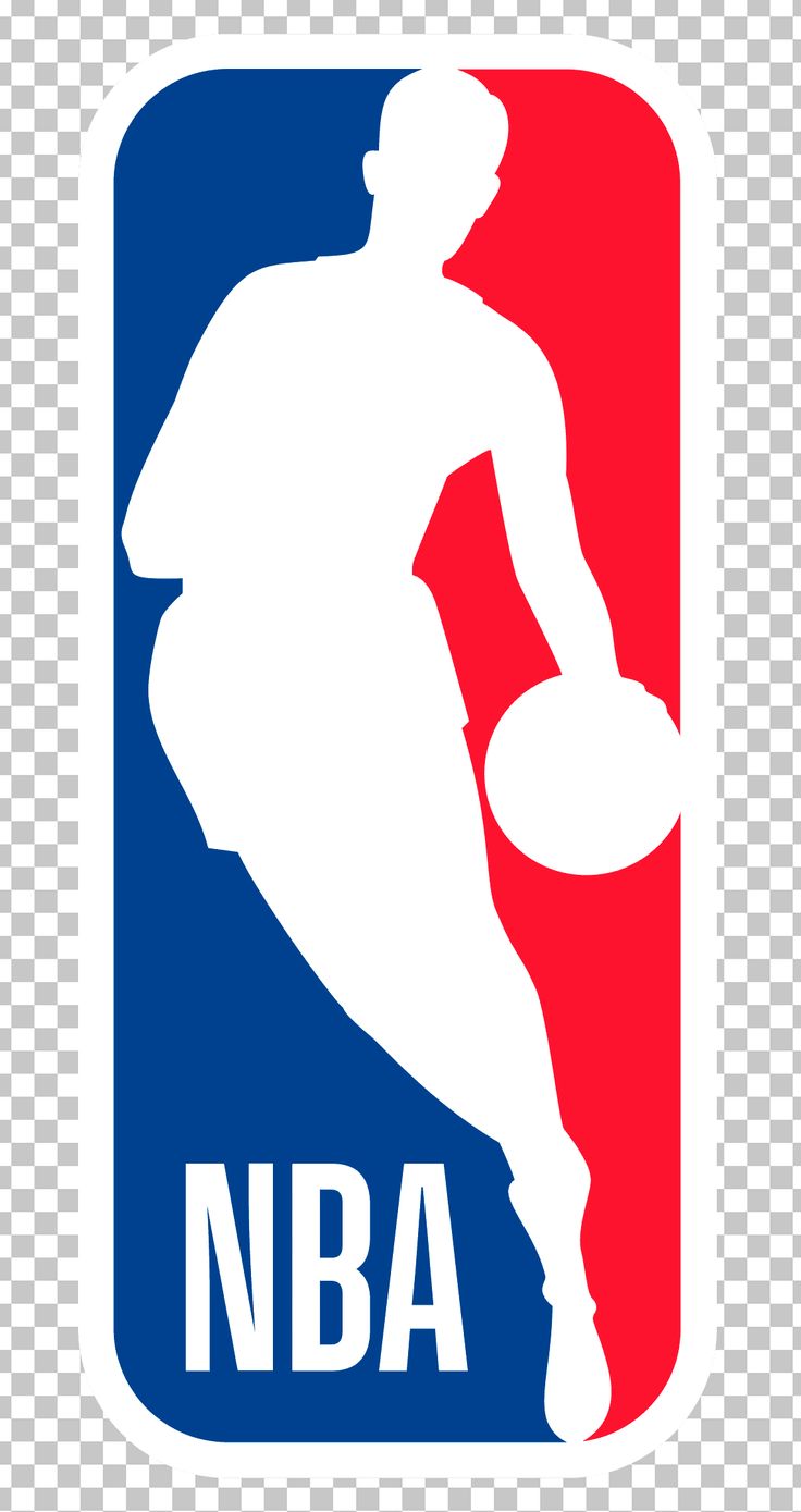 the logo for the nba basketball team, which is white with blue and red on it