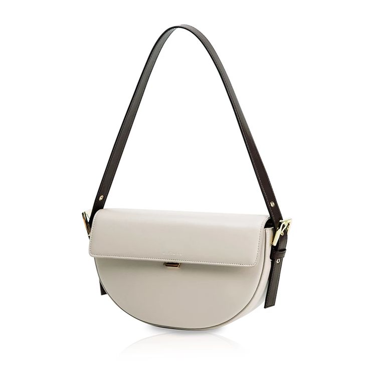 Baguette Shoulder Bag - Grey | Unitude Leather Bags for Women Classic Gray Shoulder Bag For Evening, Formal Gray Leather Shoulder Bag, Gray Leather Shoulder Bag With Detachable Handle, Elegant Gray Leather Shoulder Bag, Modern Beige Saddle Bag, Gray Shoulder Bag With Gold-tone Hardware For Everyday, Evening Gray Leather Shoulder Bag, Gray Leather Evening Shoulder Bag, Modern Beige Saddle Bag With Adjustable Strap