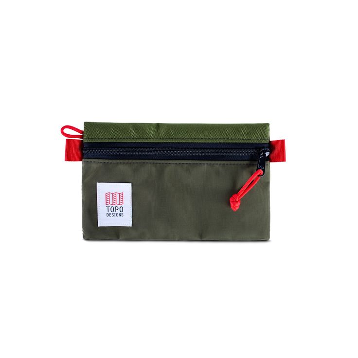 Front product shot of Topo Designs Accessory Bag in "Small" "Olive - Recycled". Practical Rectangular Travel Accessories With Zipper Pocket, Practical Rectangular Travel Accessories With Zipper, Functional Rectangular Travel Accessories With Removable Pouch, Multifunctional Everyday Zipper Pouch Case, Functional Rectangular Cases With Zipper Pouch, Functional Rectangular Zipper Pouch Case, Functional Travel Accessories With Removable Pouch For Personal Use, Practical Rectangular Travel Accessories With Removable Pouch, Functional Travel Organizer With Zipper Pouch