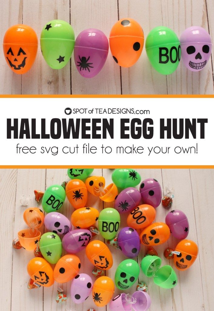 halloween egg hunt with free svg file to make your own