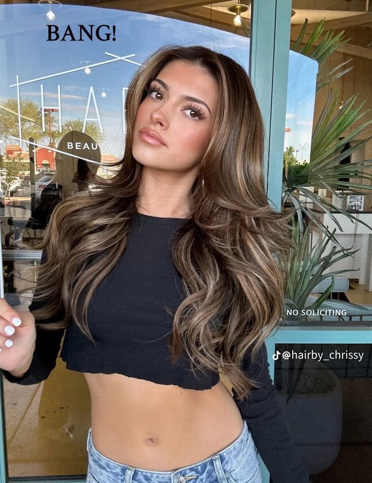 Hair Color Ideas For Dark Brown Hair Balayage, Hair Colour Inspo Brunettes, Brownie Batter Hair Color Highlights, Latina Blonde Hair Olive Skin, Light Brunette Hair, Rambut Brunette, Beige Hair, Black Hair Balayage, Timeless Looks