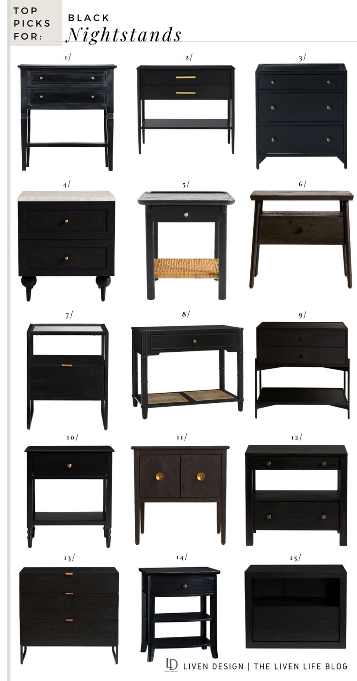 the different types of tables and benches are shown in this page, with descriptions below