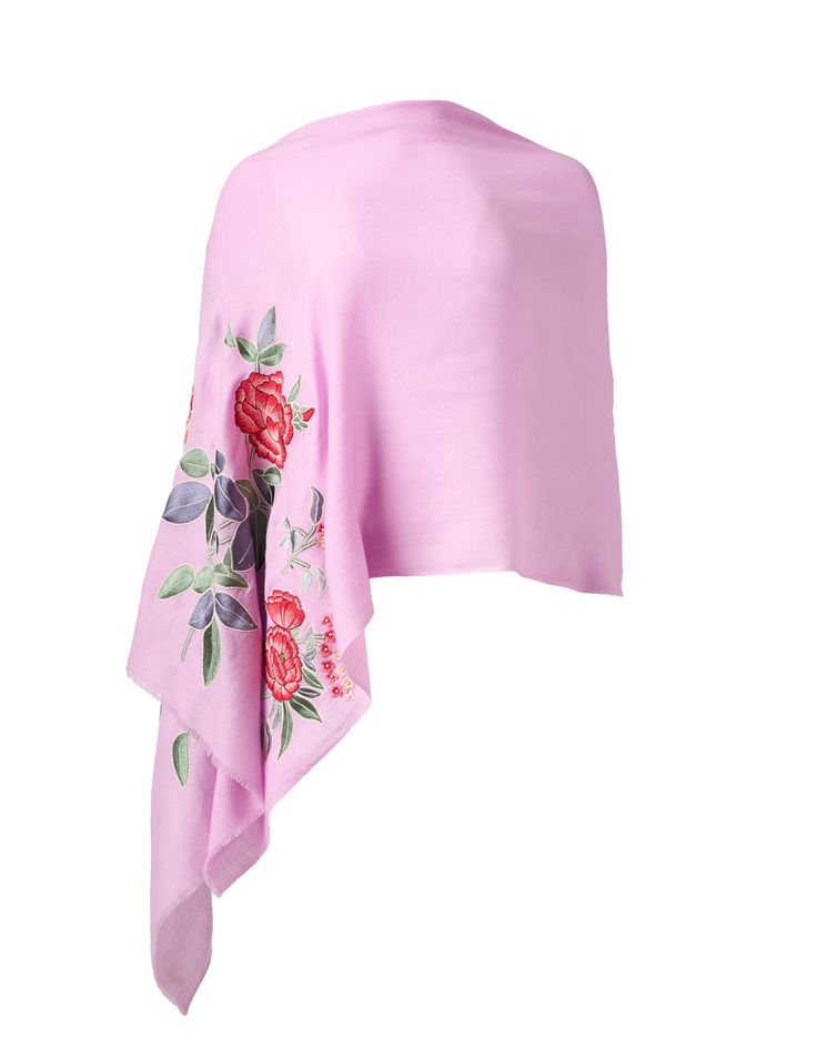 Invigorate your warm weather wardrobe with Janavi's vibrant lilac floral embellished wool shawl. Crafted in India, it features hand embroidery and an eyelash fringe trim. Pair it with a neutral dress for a sophisticated event-ready look. Lilac Peony, Neutral Dress, Armani White, Embroidered Wool, Cashmere Shawl, Printed Silk Scarf, Wool Shawl, Fringe Trim, Wool Scarf