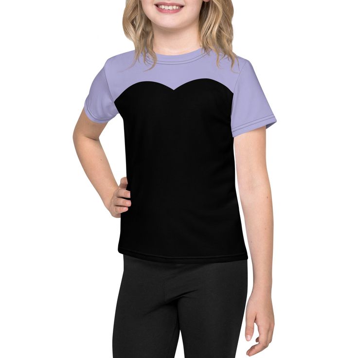 This cute shirt is custom printed, and made of a high quality mid-weight jersey that is 95% polyester and 5% elastane. It is soft and comfy, making it perfect for a long day at the theme parks! It has a regular fit, and crew neck.  This shirt is currently available in toddler, kids, and youth sizes from 2T through 20! Be sure to check the size chart in the listing images before ordering. I'll also be happy to help you find the right size if you send me a message! Items cannot be returned or exch Ursula Costume Kids, Ursula Disneybound, Ursula Costume, Cute Shirt, Toddler Kids, Theme Parks, Kids Tops, Kids Costumes, Cute Shirts