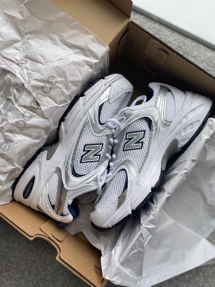 Running shoes, New balance 530 white blue 2000s Shoes, Nb Shoes, New Balance Outfit, New Balance White, Zapatillas New Balance, New Balance Blue, Shoes Chunky, Trendy Shoes Sneakers, New Balance Black