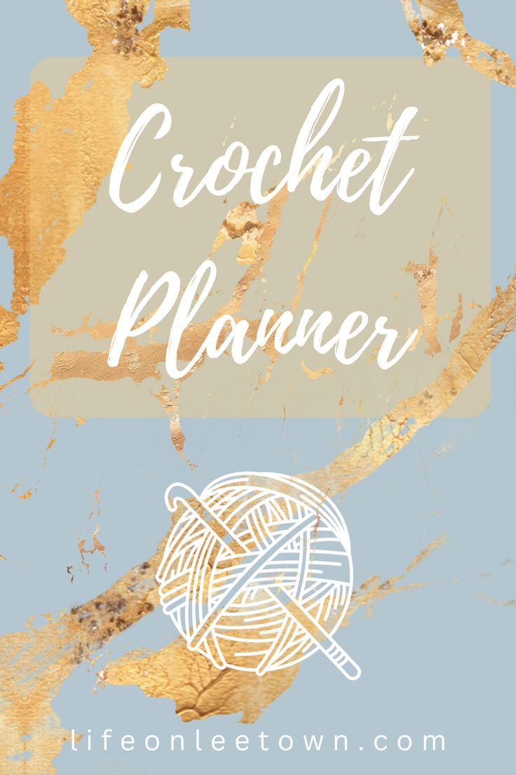 the crochet planner with text overlay