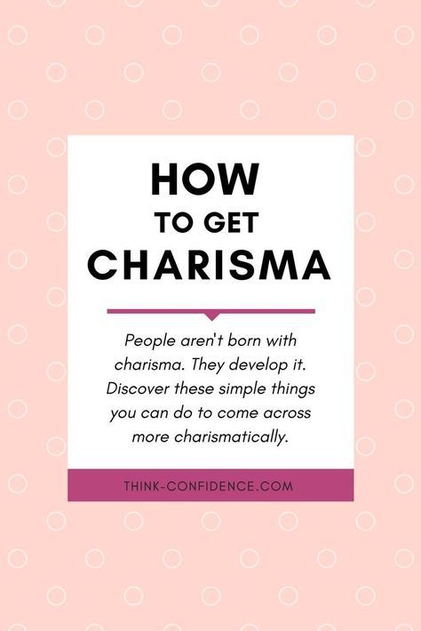 a pink background with the words how to get charisma