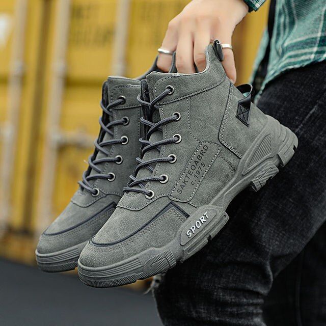 Urban Lace-up Waterproof Boots, Sporty Leather Lace-up Boots, Sporty Waterproof Boots For Streetwear In Fall, Casual Streetwear High-top Sneakers Ankle Boot, Casual Leather Waterproof Boots For Streetwear, Urban Ankle-high Boots For Outdoor, Urban Ankle-high Outdoor Boots, Casual Leather Moto Boots With Reinforced Toe, Urban High-top Sneakers For Fall