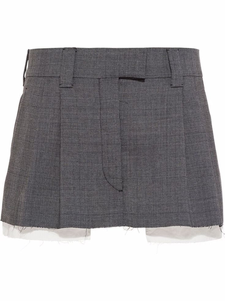 Shop Miu Miu Prince-Of-Wales check mini skirt Skirt Png, Mini Skirt Grey, Check Mini Skirt, Prince Of Wales Check, Grey Mini Skirt, City Dress, Van Cleef Arpels, Summer Beach Wear, Straight Skirt