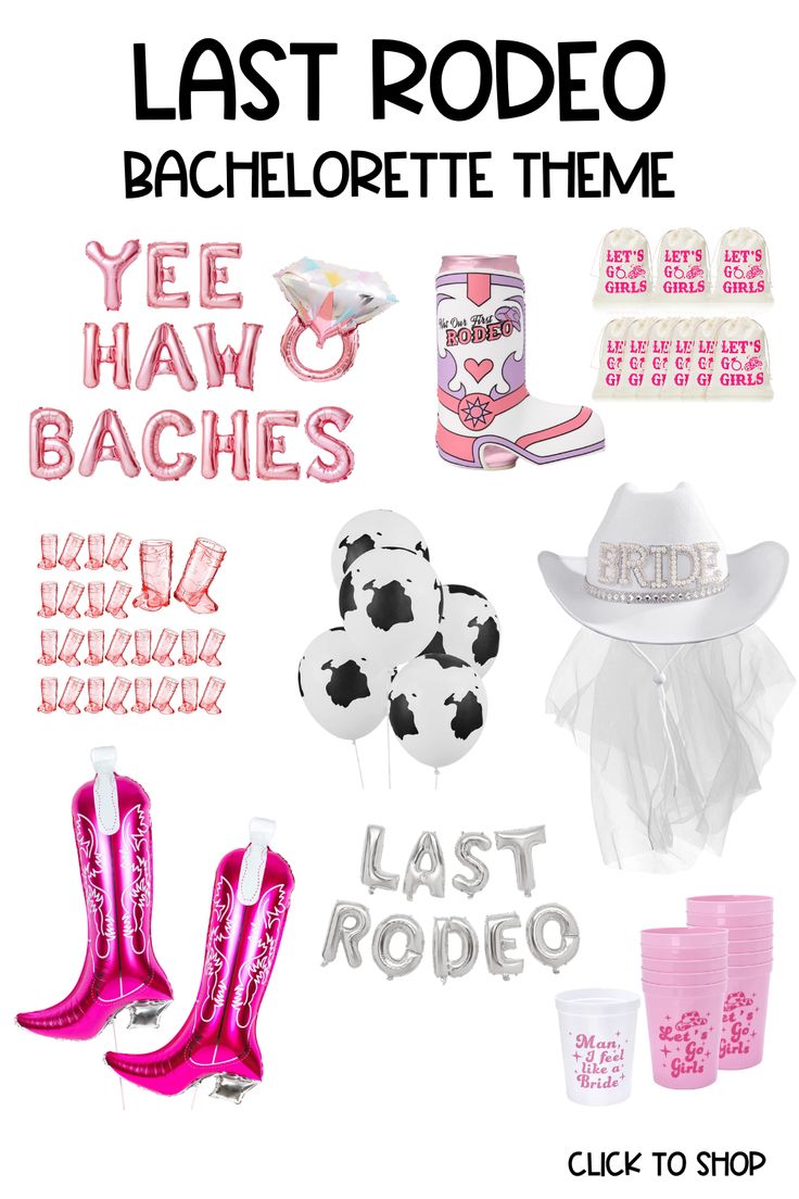 some pink and white items are arranged in the shape of a cowgirl's hat