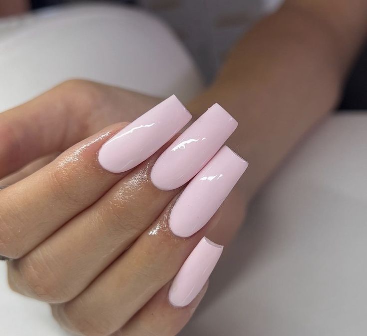 Plain Acrylic Nails, Acrylic Nails Nude, Makeup Colorful, Long Square Nails, Makeup Simple, Plain Nails, Nagel Tips, Her Nails, Classy Acrylic Nails