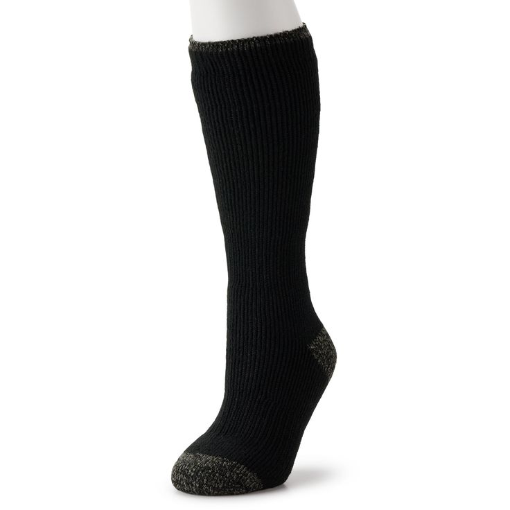 These Women's Black Heat Holders Ashley Solid Long Socks sensationally soft. These Women's Black Heat Holders Ashley Solid Long Socks sensationally soft.  Extra-long length Thermal Retains heat Diabetic friendly Non-bindingFIT DETAILS Socks sized 5,9 fits shoe size 5,9 Knee-High silhouetteFABRIC & CARE Materials: 91% acrylic, 5% nylon, 3% polyester, 1% elastane Machine wash Imported Size: 5-9. Gender: unisex. Age Group: adult. Comfortable Black Knee-high Socks For Winter, Snug Black Socks For Winter, Black Knee-high Hosiery For Winter, Black Full-length Hosiery For Winter, Black Knee-high Winter Hosiery, Black Full Length Hosiery For Winter, Full Length Black Hosiery For Winter, Black Full-length Winter Hosiery, Black Snug Fit Socks For Fall