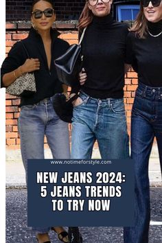 Feminine Tops And Jeans, Outfits With Mid Rise Jeans, Cold Weather Jeans Outfits, Denim Fall 2024, Styling 90s Jeans, Jeans Trends 2024 Fall, Jeans 2024 Fall, Jeans Outfit Summer 2024, Jeans Outfit Casual For Women