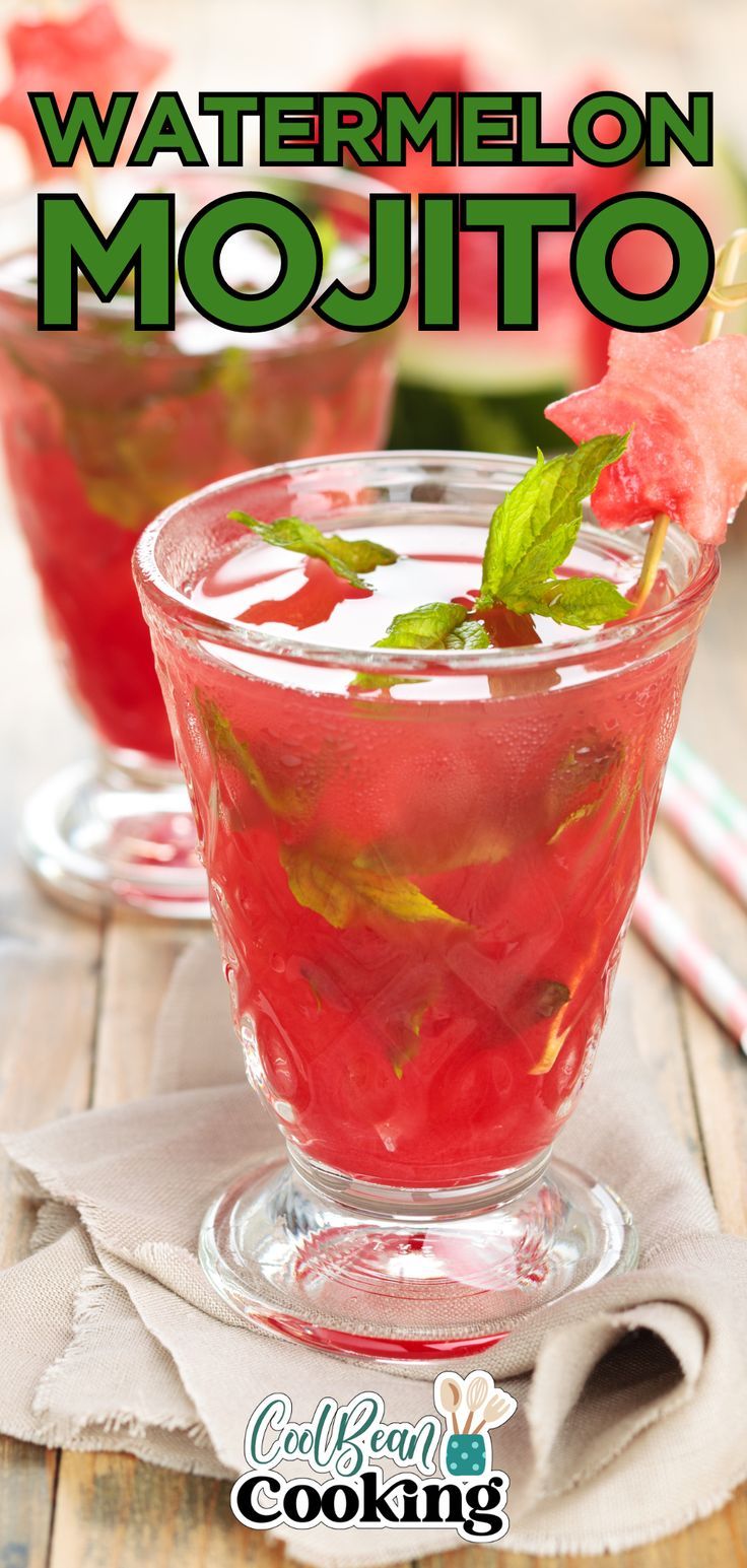 glasses filled with watermelon mojitos and fresh mint and watermelon Watermelon Drinks With Alcohol, Watermelon Mint Drink, 4th Drinks, Watermelon Drink Recipes, Watermelon Mint Mojito, Mojito Recipe Pitcher, Watermelon Mojito Recipe, Watermelon Recipes Drinks, Watermelon Cocktails