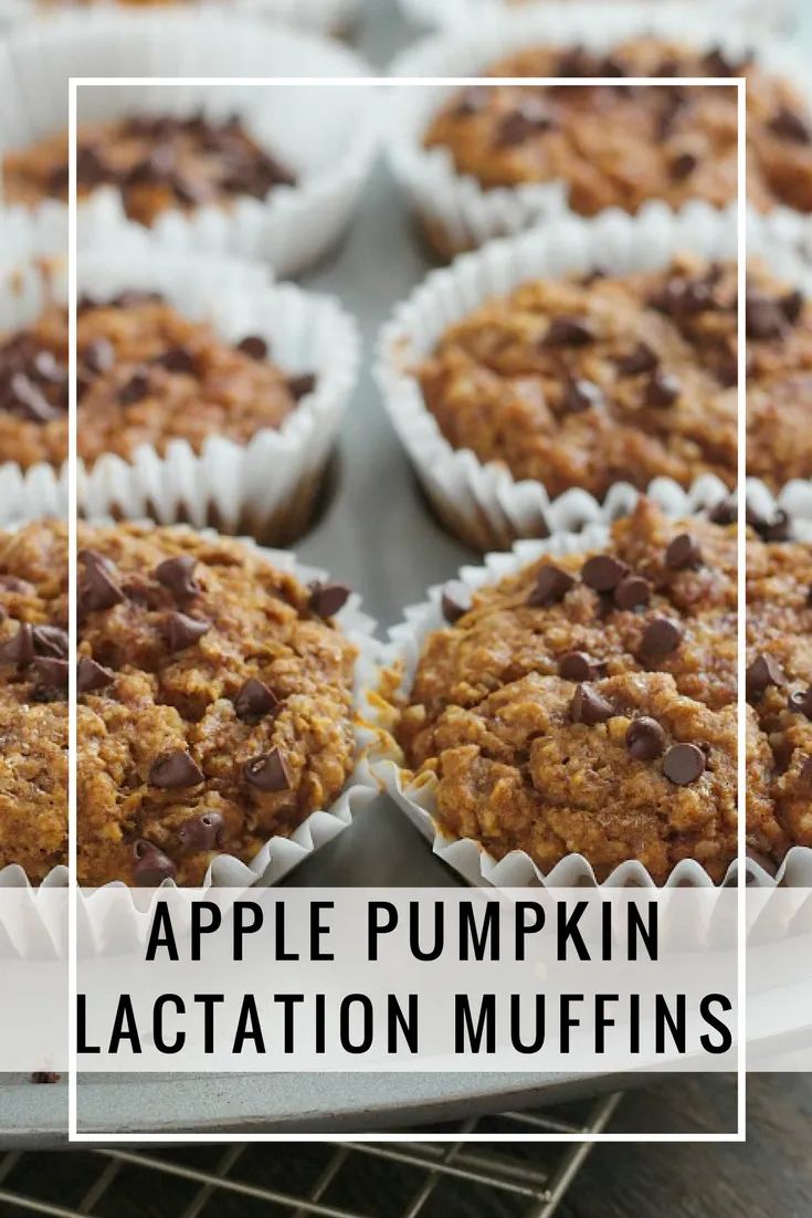 Easy Apple Pumpkin Lactation Muffins - Dash Of Evans Recipe With Oat Flour, Apple Pumpkin Muffins, Lactation Muffins, Food For Breastfeeding Moms, Breastfeeding Snacks, Apple Pumpkin, Breastfeeding Foods, Lactation Recipes, Lactation Cookies