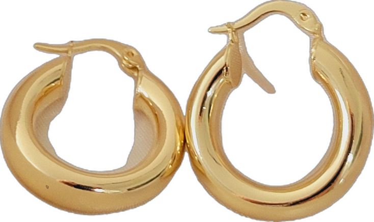 Gold Hoops Earrings, Thick Gold Hoop Earrings, Earrings Small Hoop, Thick Gold Hoops, Earring Minimalist, Chunky Gold Hoop Earrings, Thick Hoop Earrings, Preppy Jewelry, Chunky Hoop Earrings