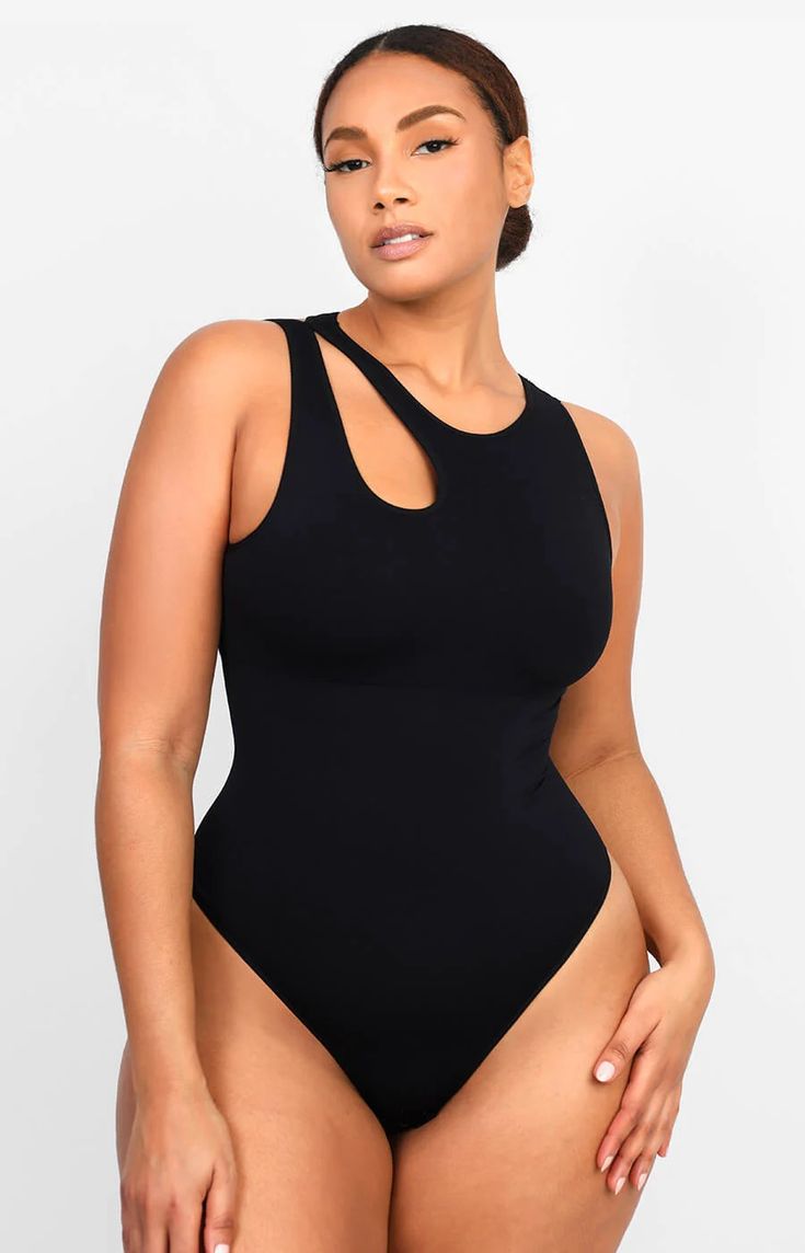 Fashion, function, and sustainable! PowerConceal™ Eco-Chic Cut-Out Bodysuit smooth shaping figure, cool asymmetrical cut-out bodysuit is a top pick for all go-out looks! Chic High Cut Seamless Bodysuit, Chic Solid High Cut Bodysuit, Chic High Cut Bodysuit, Chic High-cut Bodysuit, Chic High Cut Bodysuit With Built-in Bra, Chic High-cut Bodysuit With Built-in Bra, Chic Second-skin Bodysuit With Seamless Construction, Chic One-piece Seamless Bodysuit, Chic Seamless One-piece Bodysuit