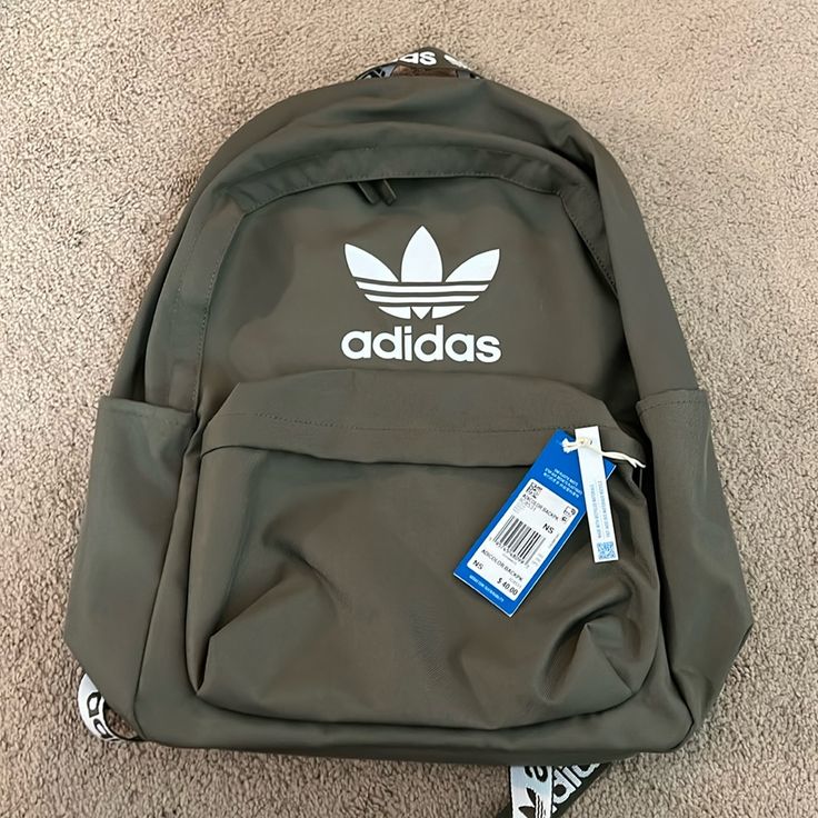 Brand New With Tags Adidas Green Backpack Cheap Green Standard Backpack, Adidas Green Backpack, Casual Adidas Bag With Zipper Closure, Casual Adidas Bags With Zipper Closure, Green Bags For Back To School Streetwear, Casual Adidas Bags For Everyday Use, Casual Everyday Adidas Bag, Adidas Everyday Bags For Back To School, Adidas Bags For Daily Use And Back To School