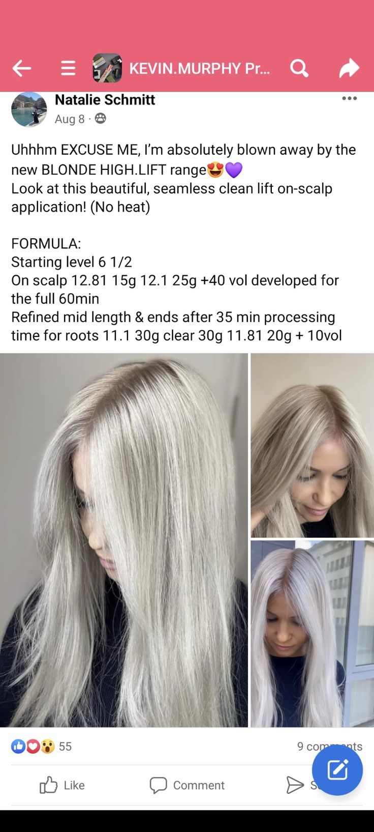 Kevin Murphy Color Me Formulas, Kevin Murphy Color Me, Color Formulations, Redken Hair Color, Color Formulas, Redken Hair Products, Kevin Murphy, Hair Colors, Color Me