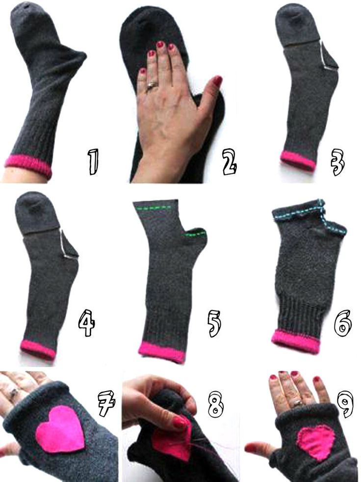 instructions for making fingerless gloves with felt