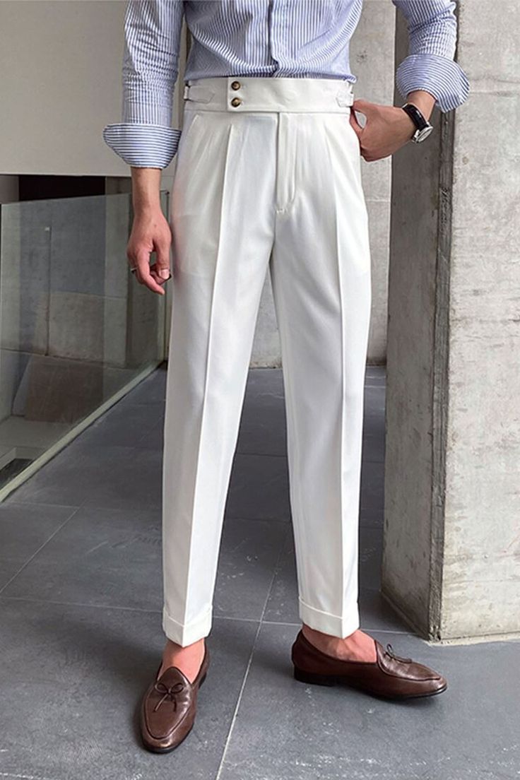 Gentleman comfortable vintage trousers | Vintage trousers, Slacks outfit, Mens pants casual Slim Suit Pants, Slim Fit Dress Pants, Ankle Dress Pants, Slim Suit, Vintage Trousers, Wedding Clothes, Men Trousers, Fashion Business Casual, Mens Dress Pants