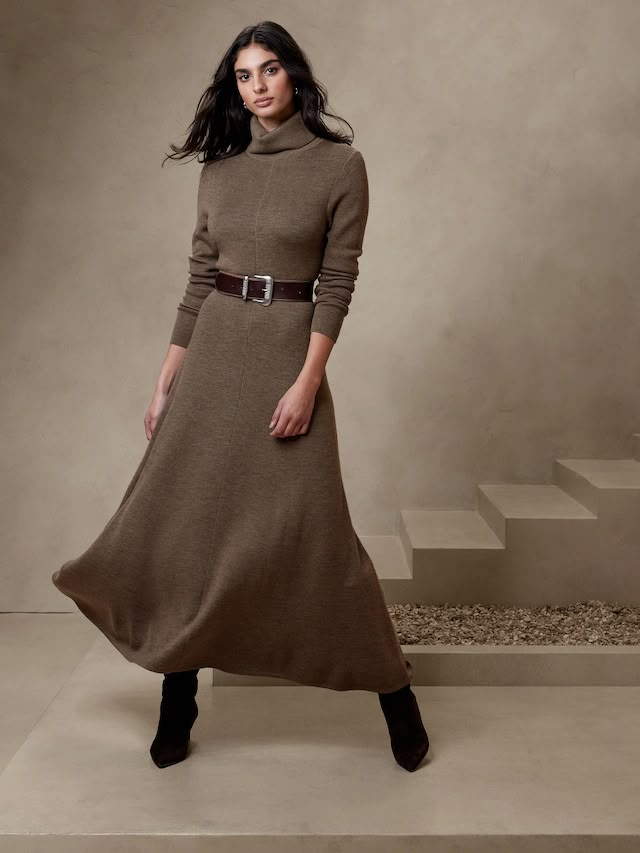 Women's Dresses | Banana Republic Longsleeve Winter Dresses, Elegant Luxury Knit Sweater, Long Fall Dress With Coat, Luxury Office Dresses For Winter, Luxury Lined Dresses For Fall, Luxury Knit Dresses For Women, Luxury Formal Sweater Dress For Spring, Classy Holiday Work Dress, Luxury Classic Winter Midi Dress