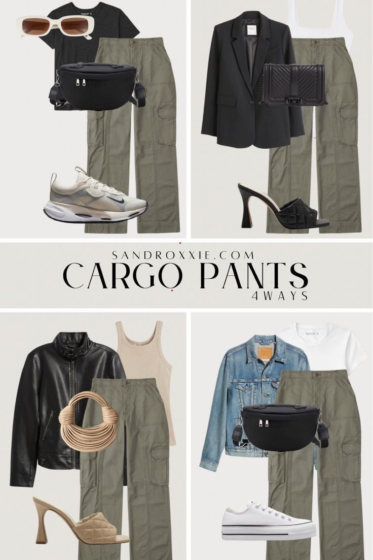 Green Cargo Pants Outfits Women, Cargo Pants Outfit Fall 2023, Cargo Pants Fall Outfit Women, Styling Olive Cargo Pants, Shoes For Cargo Pants Outfit, 2023 Cargo Pants Outfit, How To Wear Green Cargo Pants, How To Style Olive Green Cargo Pants, Green Baggy Cargo Pants Outfit