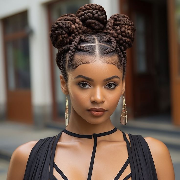 25 cornrow braids That Will Turn Head Bleached Hair With Dark Roots, Braided Updo Black Hair, Hair Dark Roots, Goddess Braids Updo, Short Bleached Hair, Braiding Techniques, Latest Hair Braids, Hair With Dark Roots, Shaggy Bob Hairstyles