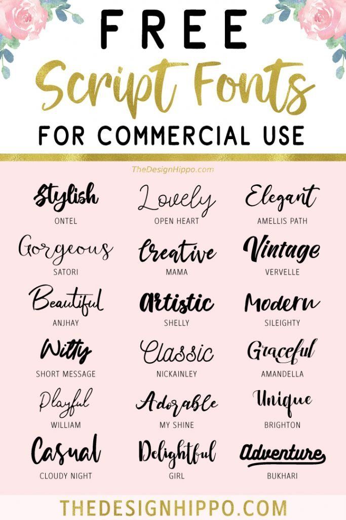 the 25 free script font styles for commercial use